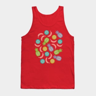 TROPICAL FRUITS WITH LOTSA DOTS in Mid-Century Vintage Colours - UnBlink Studio by Jackie Tahara Tank Top